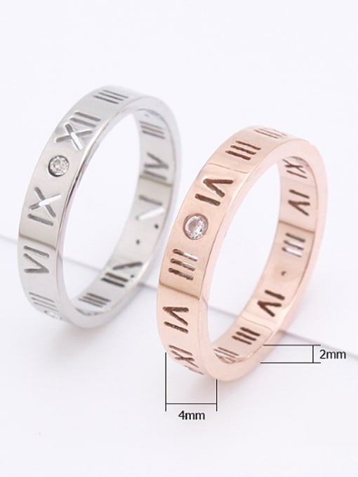 RANSSI Retro Hollow Rome Numerals Rhinestones Lovers band rings 2