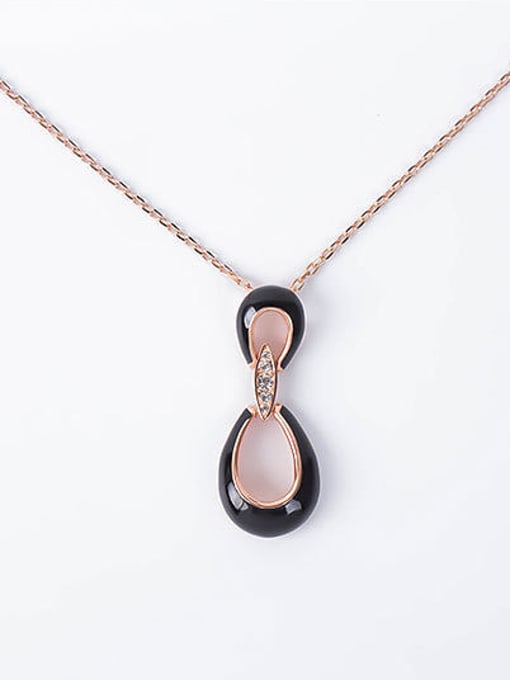 BESTIE Alloy Rose Gold Plated Fashion Eight-shaped Hollow Opal Two Pieces Jewelry Set 2