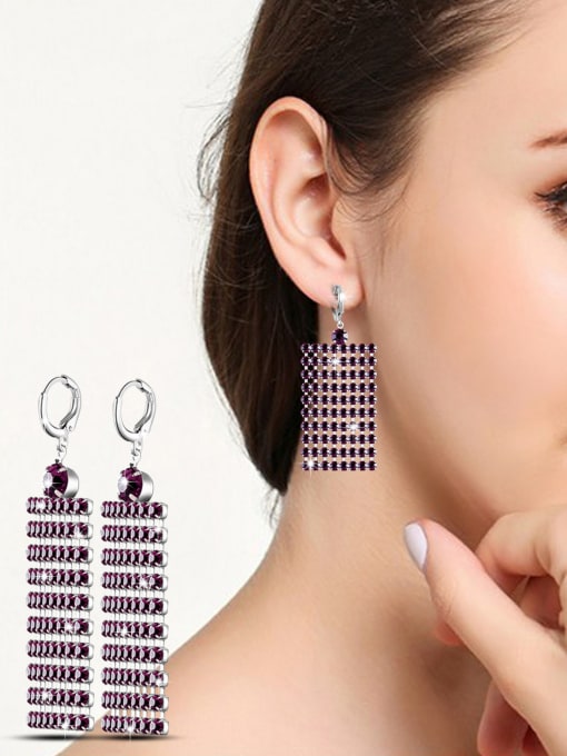 Ya Heng Long Tassel Simple Style Fashion Drop Earrings 1