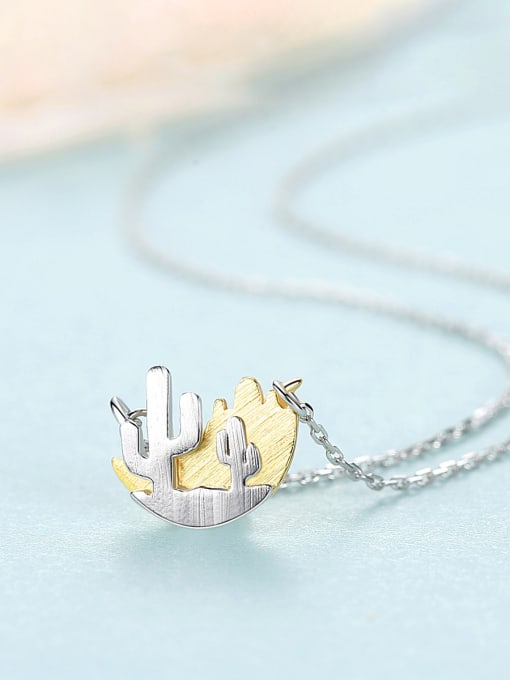CCUI 925 Sterling Silver With Two-color plating Simplistic Pirate Ship Necklaces 2