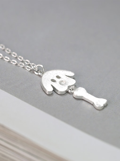 Peng Yuan Simple 925 Silver Puppy Dog Women Necklace 0
