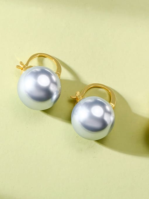 LI MUMU Stainless Steel Fashion  Imitation Pearl Stud Earrings 1
