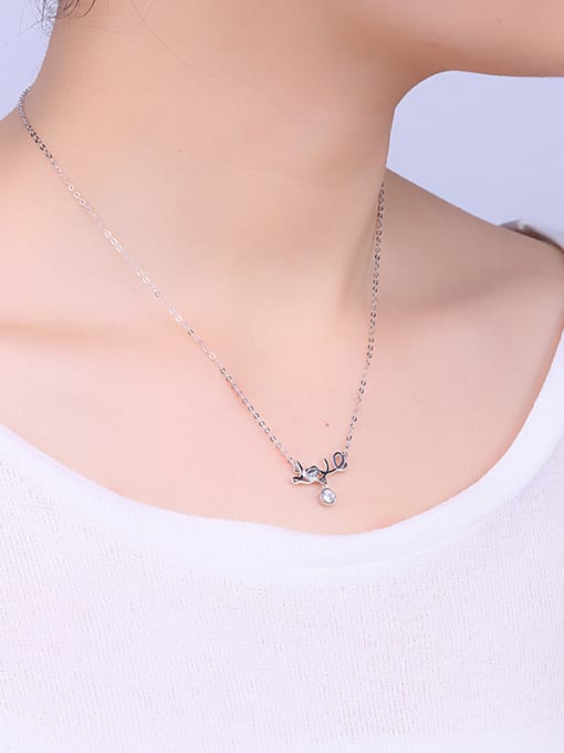 One Silver 2018 Monogrammed Shaped Necklace 1