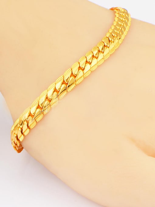 Days Lone 18K Gold Plated Fashion Flat Bracelet 1