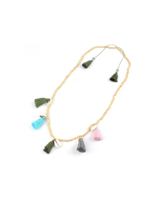 HN1791-A Shellfish Bohemia Style Colorful Women Necklace