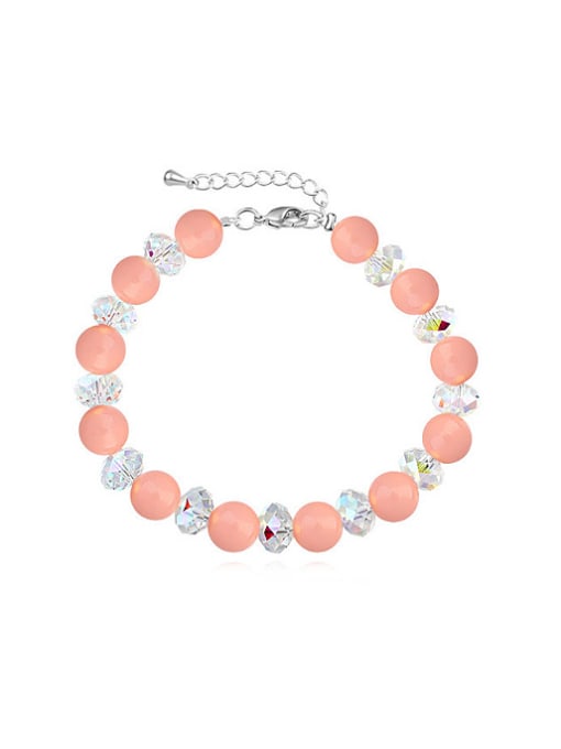 QIANZI Fashion austrian Crystals Imitation Pearls Alloy Bracelet