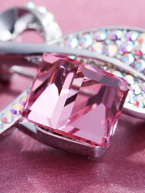 CEIDAI Pink Swarivski Crystal Brooch 2
