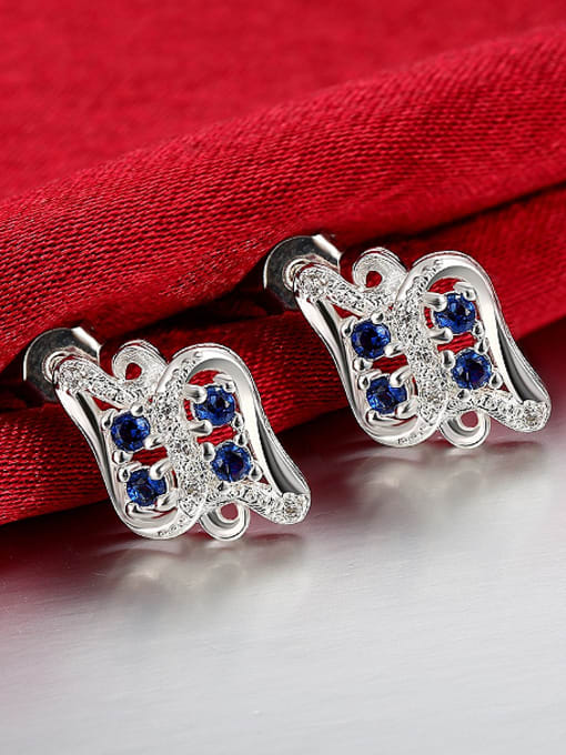 OUXI Fashion Zirconias Silver Plated Four Pieces Jewelry Set 3