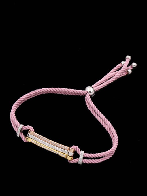 pink Color Rope Stretch Bracelet
