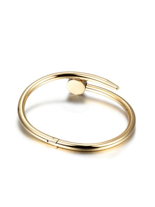 Gold Titanium Stainless Steel Fashion Nail Bracelet