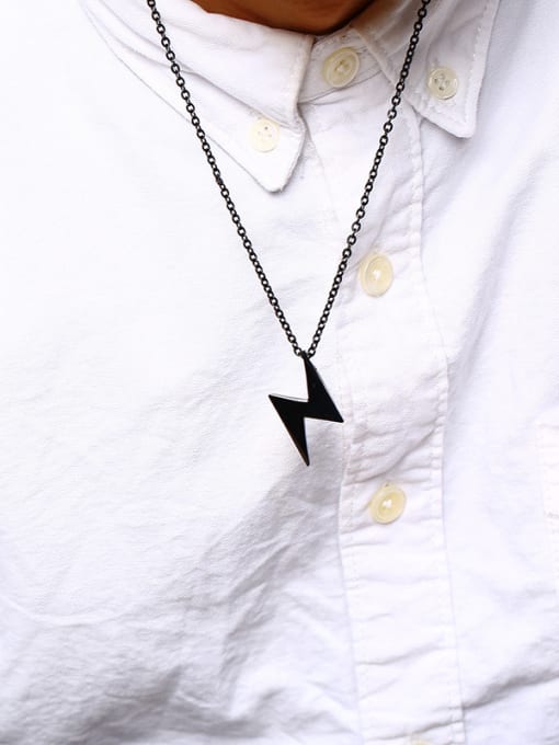 CONG Stainless Steel With SmoothSimplistic Geometric Necklaces 4