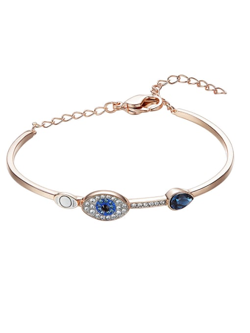 CEIDAI Rose Gold Eye-shaped Crystal Bracelet 0