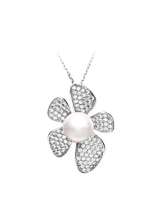 EVITA PERONI Freshwater Pearl Flowery Necklace 0
