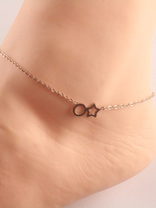 GROSE Hollow Star Round Personality Fashion Anklet