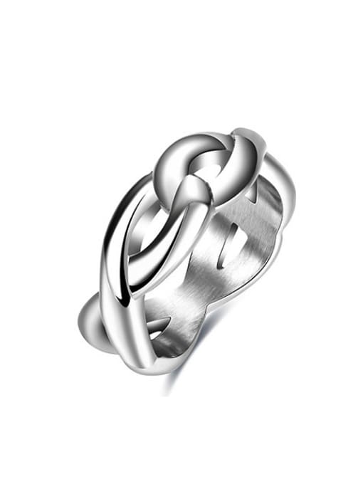 Ronaldo Unisex Delicate Stainless Steel Geometric Shaped Ring 0