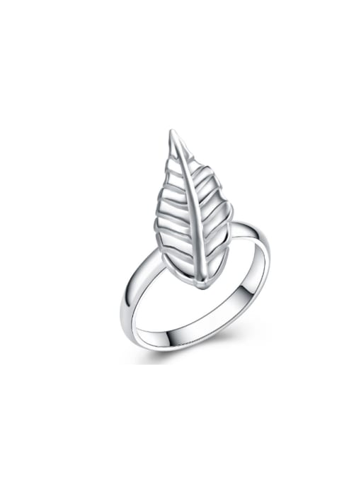 kwan Creative Leaf S925 Silver Fashion Ring 0