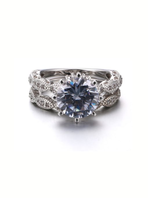 ZK Double Layer Micro Pave Zircons Ring 1