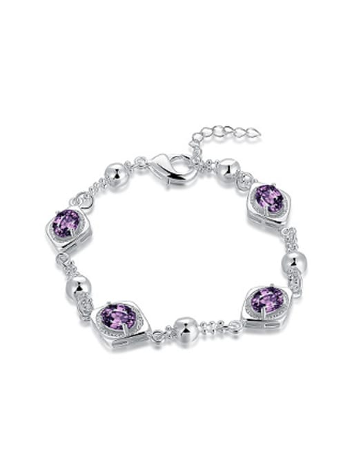 OUXI Fashion Purple Stones Women Bracelet