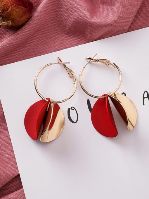 19#12707 Alloy With Rose Gold Plated Simplistic Geometric Stud Earrings