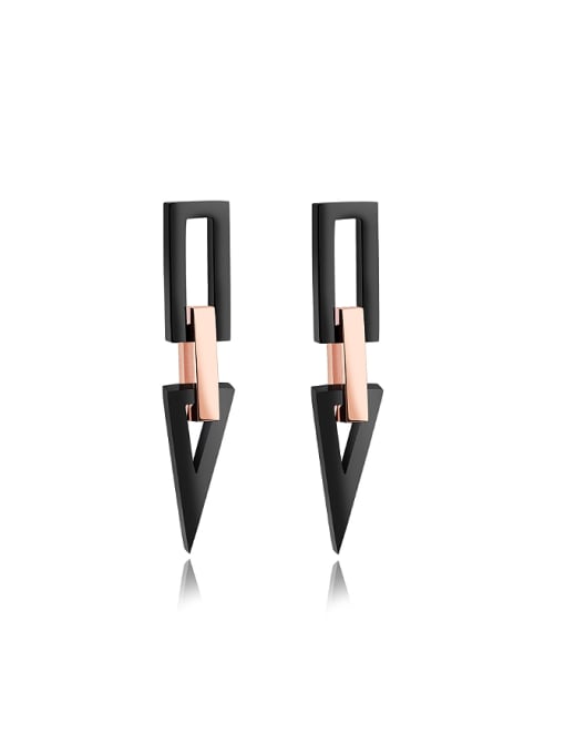 Open Sky Fashion Personalized Geometrical Titanium Stud Earrings 0