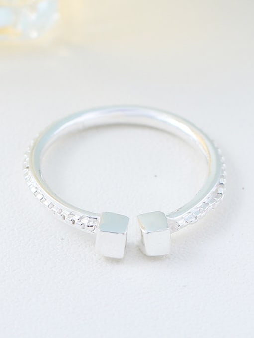 kwan Geometric Square Simple Fashion Opening Ring 1