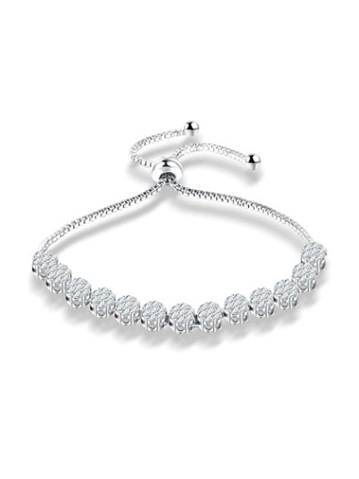 Ronaldo Adjustable Length Flower Shaped Zircon Bracelet 0