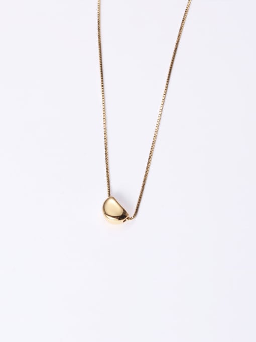 GROSE Titanium With Gold Plated Simplistic Smooth Geometric Necklaces