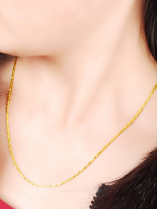 Yi Heng Da Elegant 24K Gold Plated Geometric Shaped Copper Necklace 2