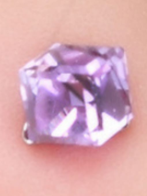 Rose Gold,Violet Austria Crystal Female Irregular Geometric stud Earring