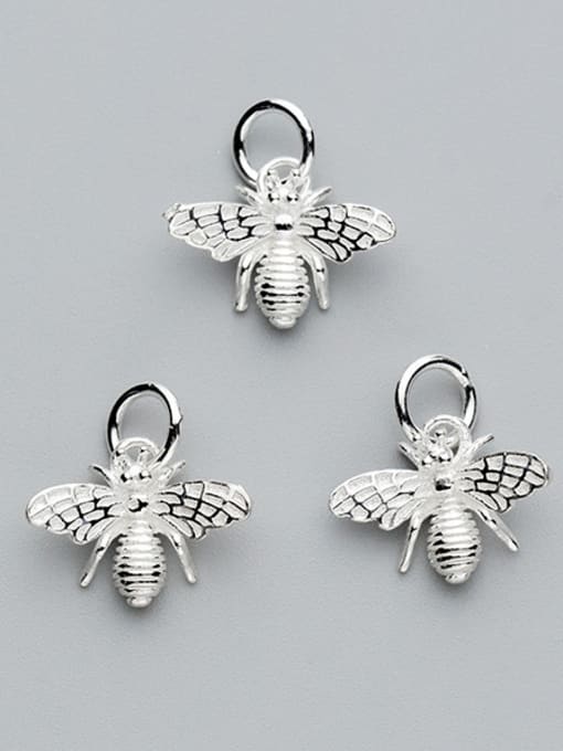FAN 925 Sterling Silver With Silver Plated Personality Little bee 2