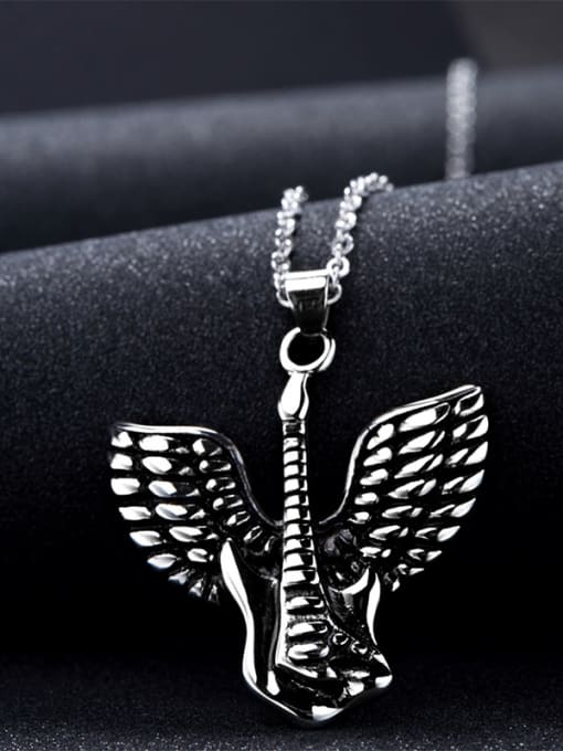 Color Steel Delicate Wings Shaped Stainless Steel Necklace