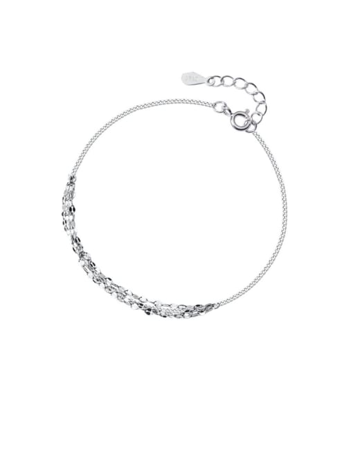 Rosh 925 Sterling Silver With  Platinum Plated Fashion  Wave pattern Bracelets