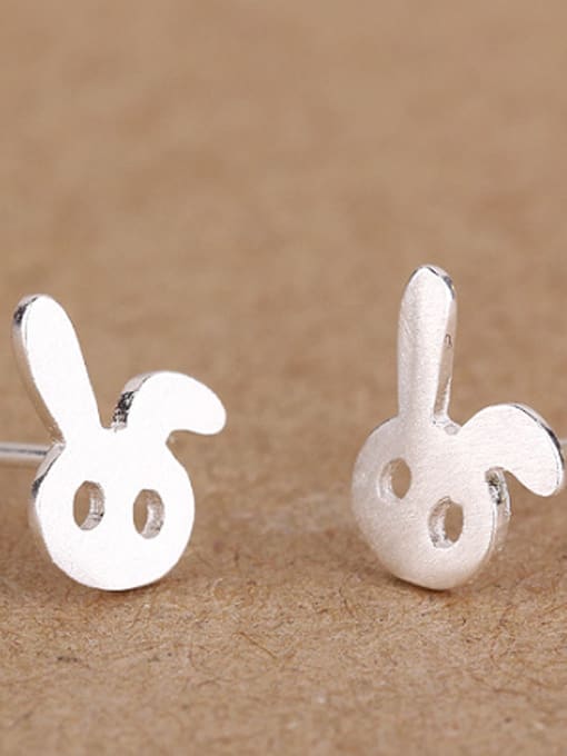 Peng Yuan Lovely Bunny Silver stud Earring 1