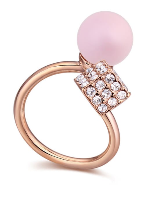 pink Austria was using austrian elements crystal light Pearl Ring