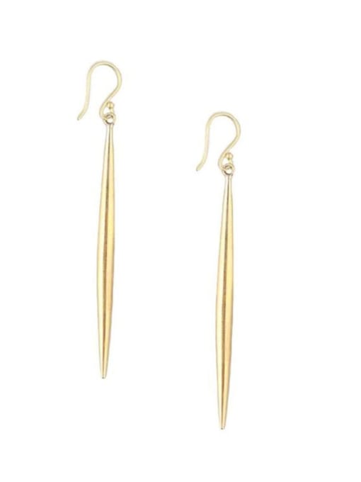GROSE Titanium With Gold Plated Simplistic Strip One Word  Earrings 4