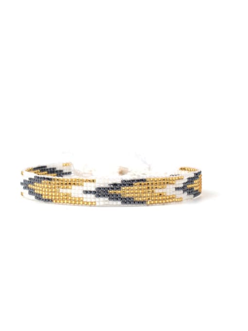 HB632-H Colorful Woven Glass Beads Women Bracelet