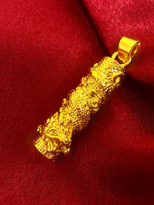 golden Gold Plated Dragon Shaped Pendant