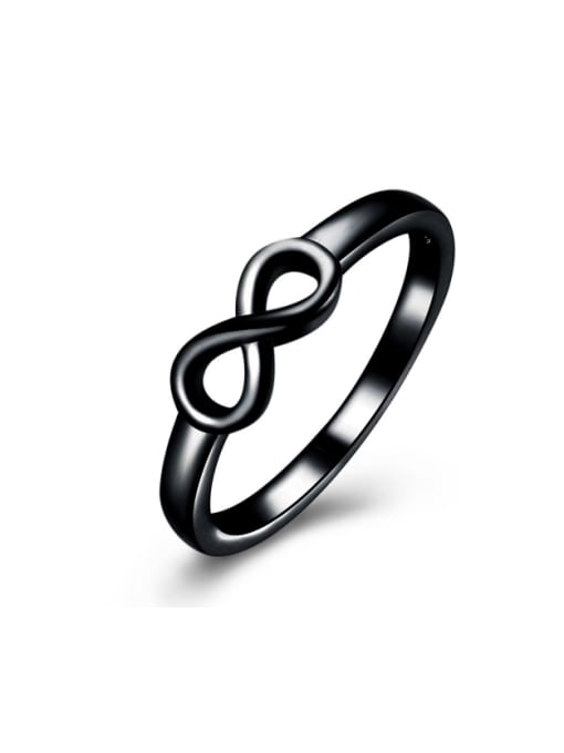 Ya Heng 8 Shaped Simple Style Women Copper Ring 0