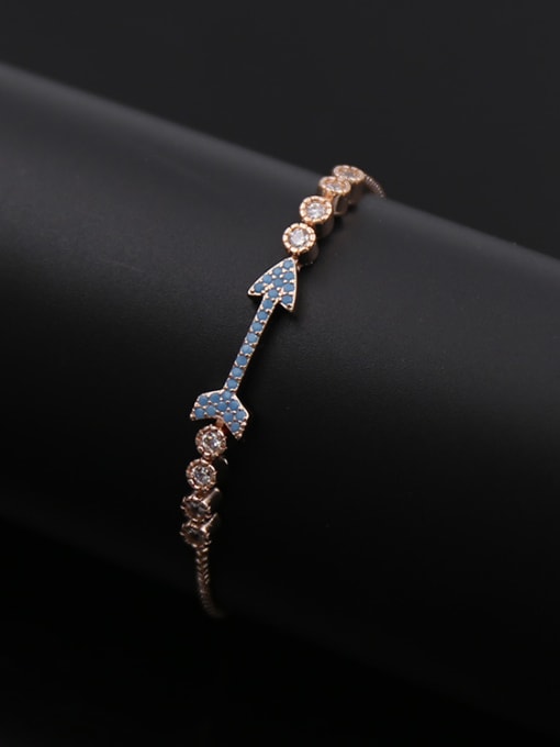Rose Gold Arrow Zircon Adjustable Bracelet