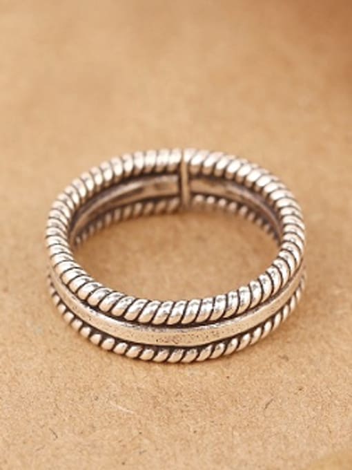 Peng Yuan Retro Handmade Sterling Silver Ring 0