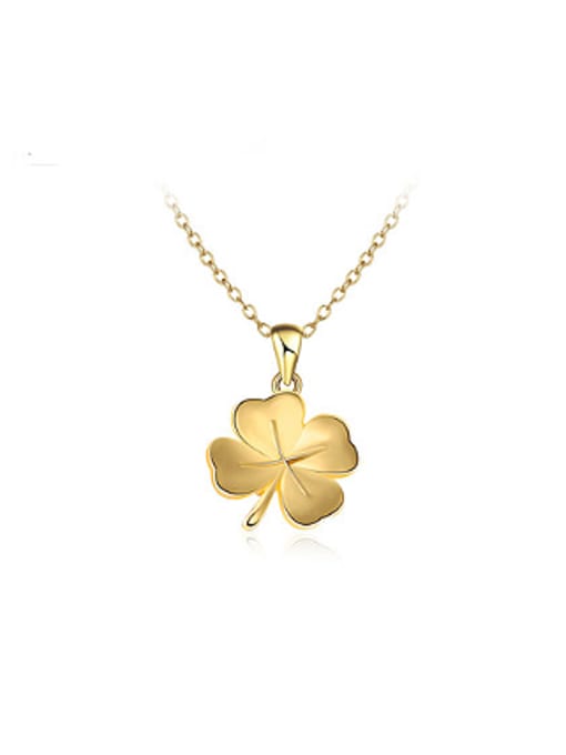 Ronaldo All-match Gold Plated leaf Shaped Necklace 0