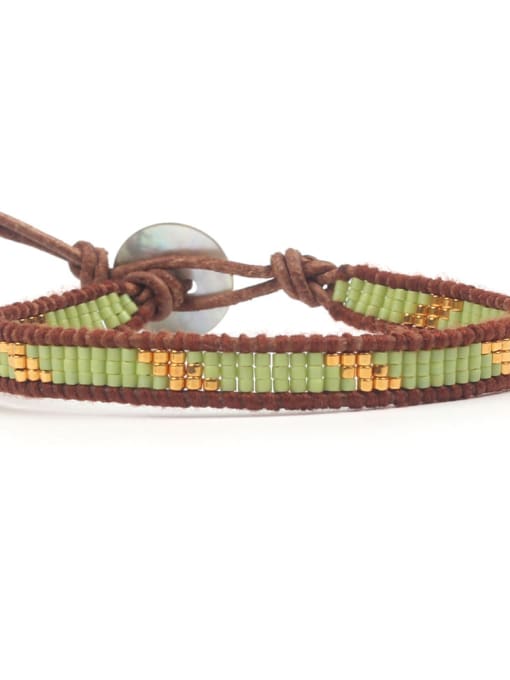 HB622-A Retro National Women Woven Leather Bracelet