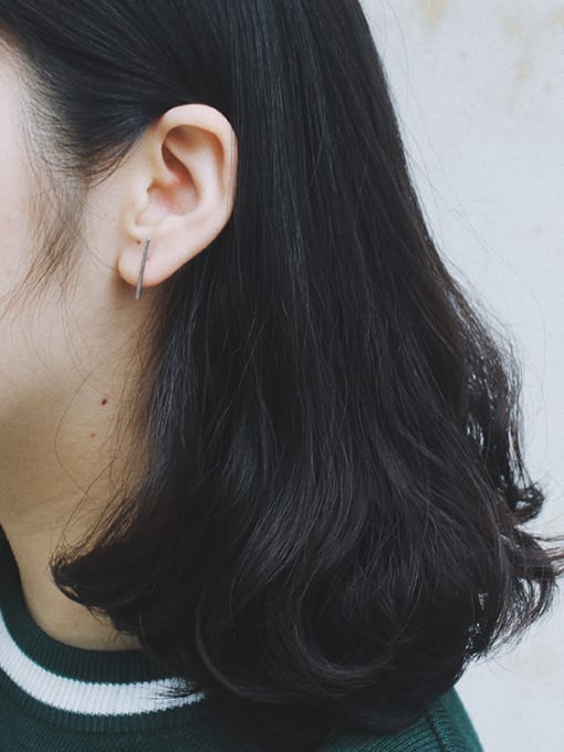 DAKA Sterling Silver minimalist geometric studs earring 3