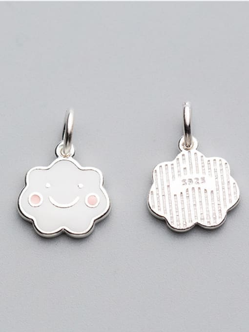 FAN 925 Sterling Silver With 18k Gold Plated Cute Irregular clouds Charms 2