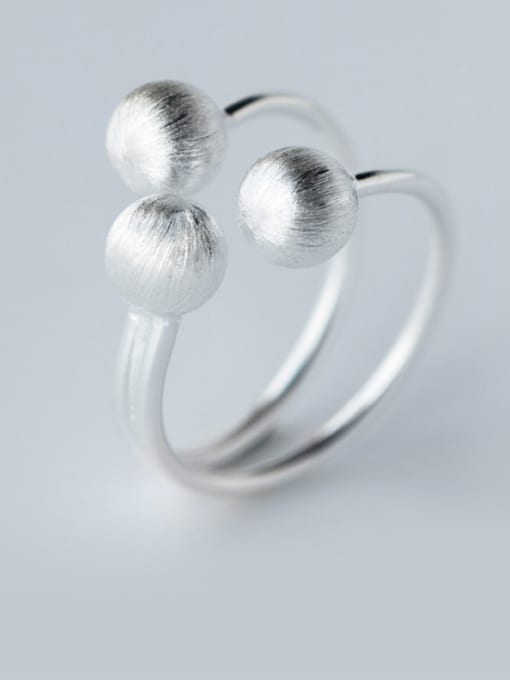 Rosh 925 Sterling Silver With Platinum Plated Trendy Ball Rings 1