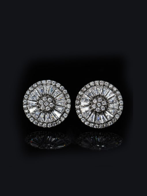 L.WIN Lovely Round Stud Cluster earring 1