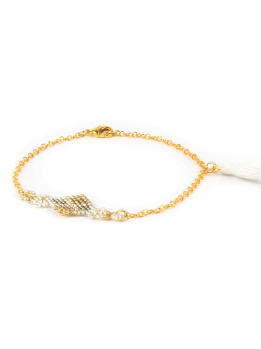 HB548-K Gold Plated Alloy Handmade Fashion Colorful Bracelet