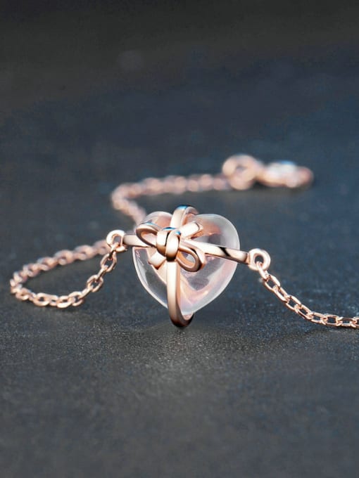 ZK Lovely Heart-shaped Accessories Silver Bracelet 1