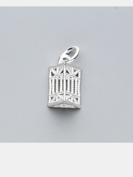 FAN 925 Sterling Silver With Silver Plated Personality Geometric triangle Charms 0