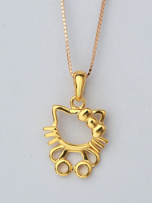 Golden Gold Plated Cat Pendant